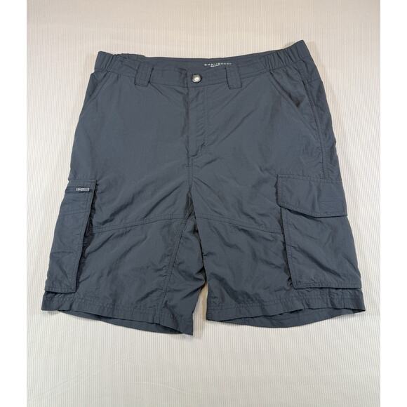 Columbia Omni-Shade Cargo Shorts Men’s 34W Gray Nylon Sun Protection Hiking - Picture 1 of 8